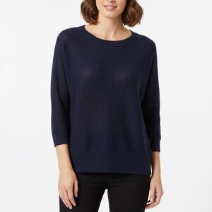 Ann Taylor Loft Dark Blue Crew Neck Sweater